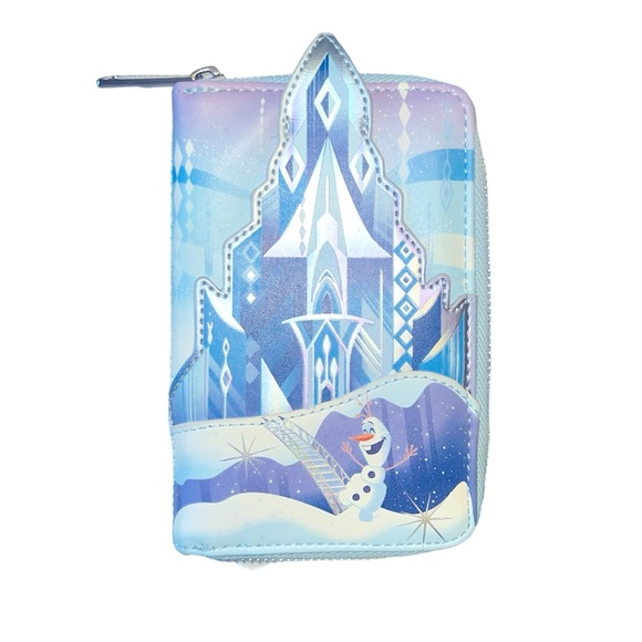 Loungefly Disney’s Frozen Princess Castle Zip Around Wallet w/ Olaf, Anna, Elsa - Picture 5 of 7